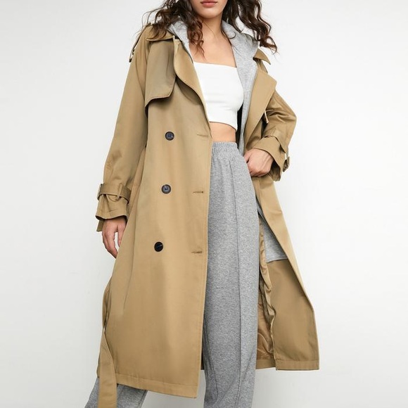 J.ING Susana Wheat Belted Trench Coats | Camel - Picture 2 of 9